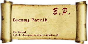 Bucsay Patrik névjegykártya